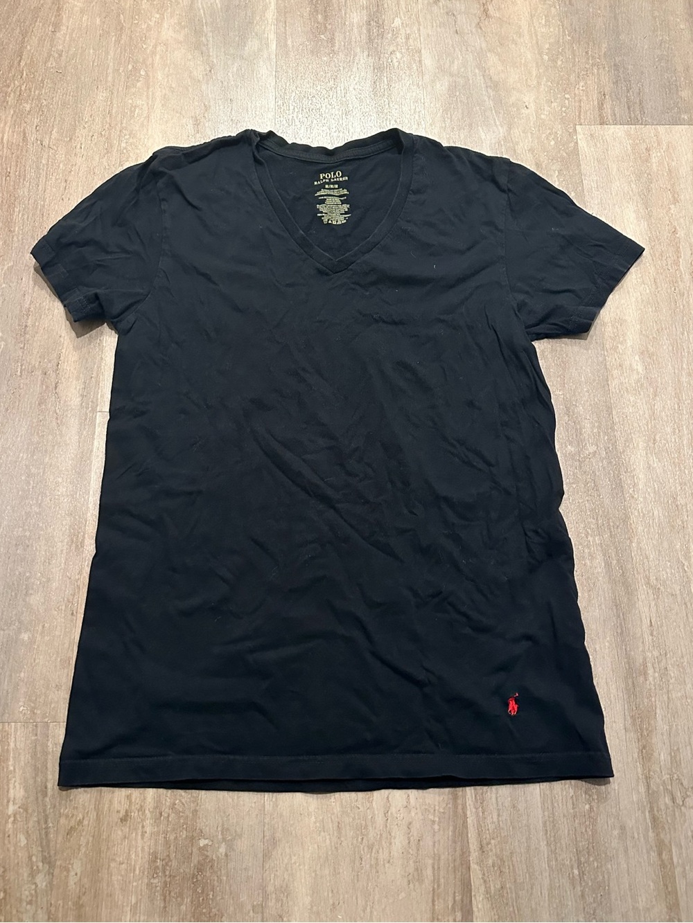 Polo by Ralph Lauren Black V-Neck Tee Shirt